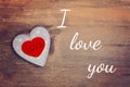 Greeting card i love you