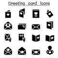 Greeting Card icon set Royalty Free Stock Photo