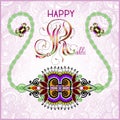 Greeting card for indian festive sisters and