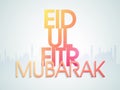 Greeting card for Islamic festival Eid celebration. Royalty Free Stock Photo