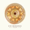 Greeting card for Islamic holy festival Eid celebration. Royalty Free Stock Photo