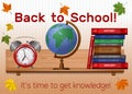 Greeting card for Knowledge Day. Back to school Royalty Free Stock Photo