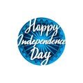 Greeting card with lettering for celebrating Independence Day of India.15th August.