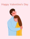 Greeting card for lovers. Happy Valentine's Day concept.