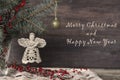 Greeting card for Merry Christmas and Happy New Year.