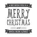 Greeting Card. Merry Christmas lettering. Vector illustration. isolated object