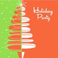 Greeting card with mod abstract Christmas tree design