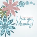 Greeting card for mother mothers day Royalty Free Stock Photo