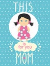 Greeting card on Mother's Day. Vector illustration.