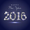 Greeting card for New Year 2016 celebration. Royalty Free Stock Photo