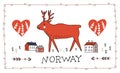 Greeting card from Norway with love