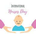 Greeting card of the Nurses Day