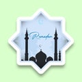 Greeting card ornaments for Islamic holidays Royalty Free Stock Photo