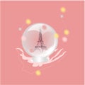 Greeting card about Paris