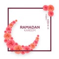 Greeting card for Ramadan Kareem celebration. Royalty Free Stock Photo