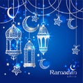 Greeting Card Ramadan Kareem design Royalty Free Stock Photo