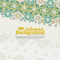 Greeting Card for Ramadan Kareem and Ied Mubarak. Islamic ornamental of mosaic background illustration