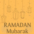 Greeting Card of Ramadan Mubarak Royalty Free Stock Photo