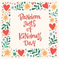 Greeting card for Random Acts of Kindness Day