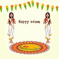 Greeting card for South Indian festival, Onam.