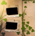 Greeting Card St. Patrick on old paper Royalty Free Stock Photo