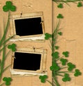 Greeting Card St. Patrick on old paper Royalty Free Stock Photo