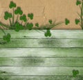 Greeting Card St. Patrick on old wooden background Royalty Free Stock Photo