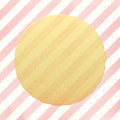 Greeting card template. Gold glitter foil dots confetti on striped white and pink background. EPS 10 Royalty Free Stock Photo