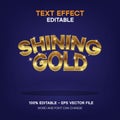 Gold text effect with blue background Royalty Free Stock Photo
