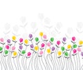 Greeting card of tulip flowers