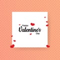 Greeting card for Valentine day. Heart. Love concept. Romantic atmosphere. Vector EPS 10.  on transparent background Royalty Free Stock Photo