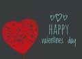 Greeting card for Valentine`s Day. the concept of the holiday