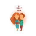 Greeting card with Valentine`s day holiday.