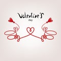 Valentine card ribbon