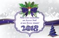 Season`s greetings 2018 in French.