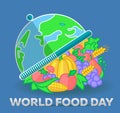 Greeting card World Food Day Royalty Free Stock Photo