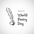 Greeting card. World poetry day