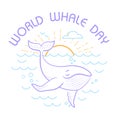 Greeting card.World Whale Day