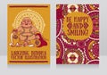 Greeting cards with Laughing Buddha