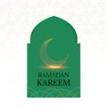 Ramadan greeting cards with golden moon