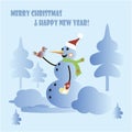 Greeting cards wishes happy New Year and merry Christmas Royalty Free Stock Photo