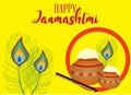Greeting celebrating Krishna Janmasthami festival
