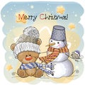 Greeting Christmas card