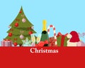 Greeting Christmas card