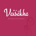 A Greeting Design About Happy Vesak Day or vaisakha