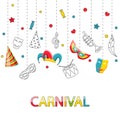 Greeting Festive Poster for Happy Carnival