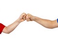 Greeting with fist bump Royalty Free Stock Photo