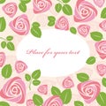Greeting floral roses card