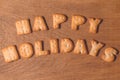 Wish happy holidays from cookies Royalty Free Stock Photo