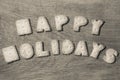 Original wish happy holidays Royalty Free Stock Photo